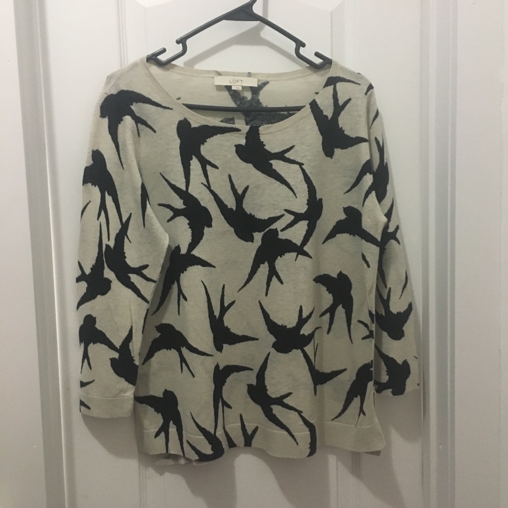 Ann Taylor Loft birds sweater