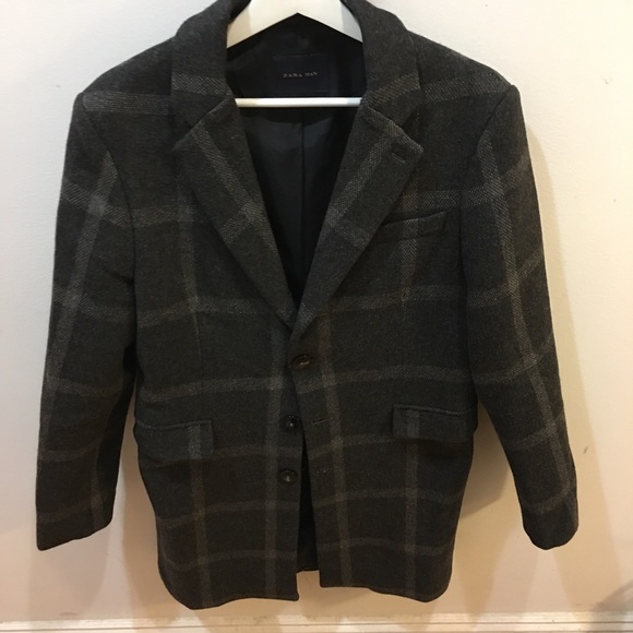 Men's Gray Top Coat - Picture 1 of 2