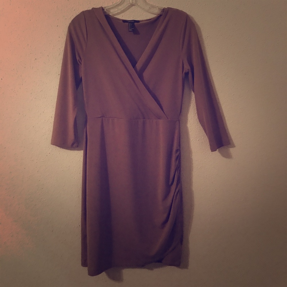 Mini brown dress.