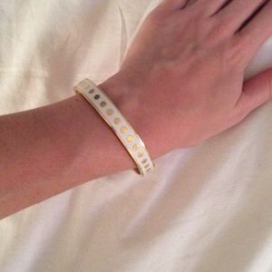 Kate Spade White and Gold Bangle
