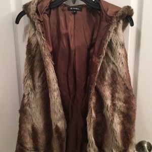 Fur Vest with hood