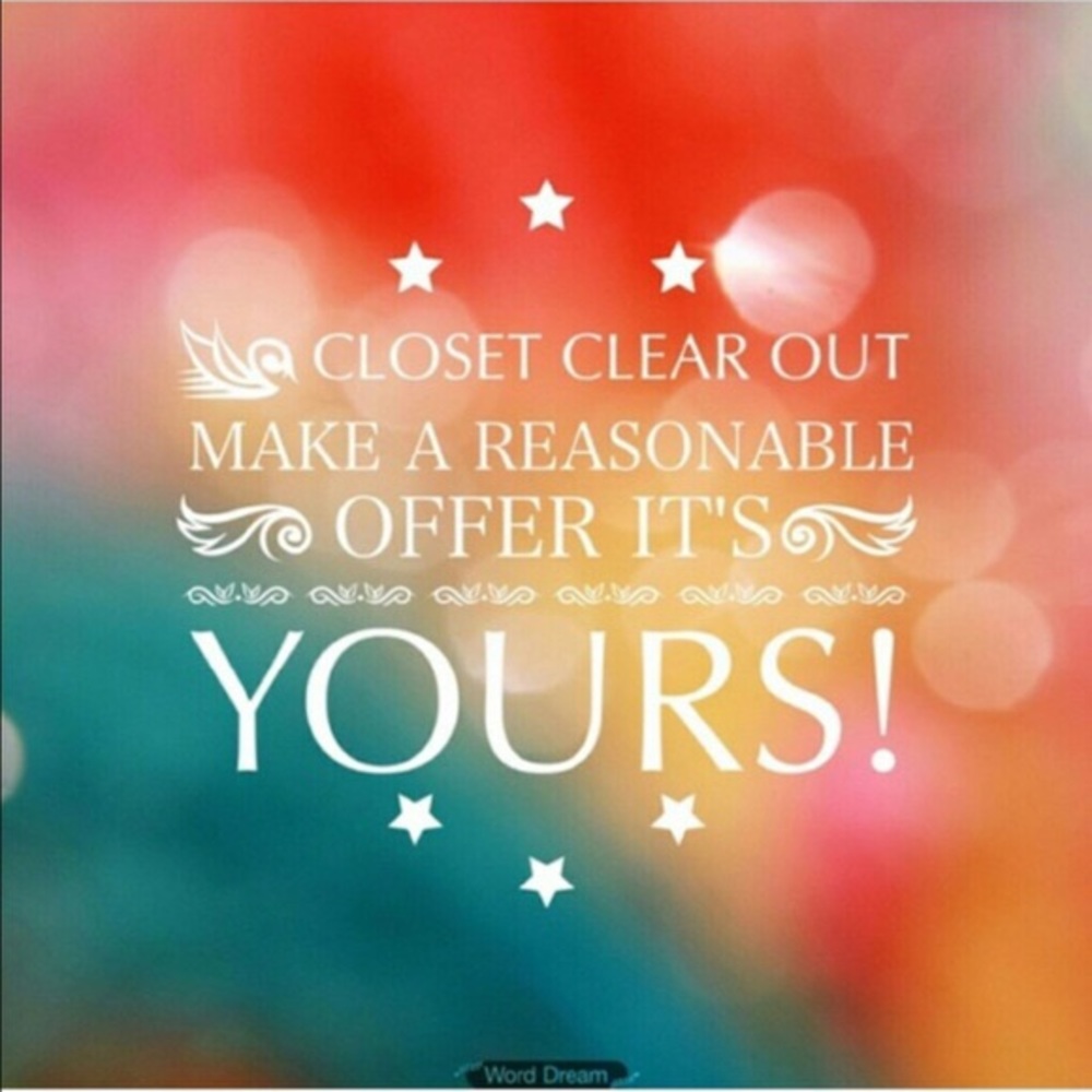 HOLIDAY CLOSET CLEAR OUT