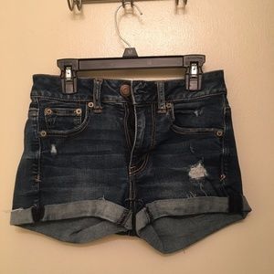 American Eagle High Rise Denim Shorts