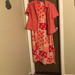 Orange dress suit