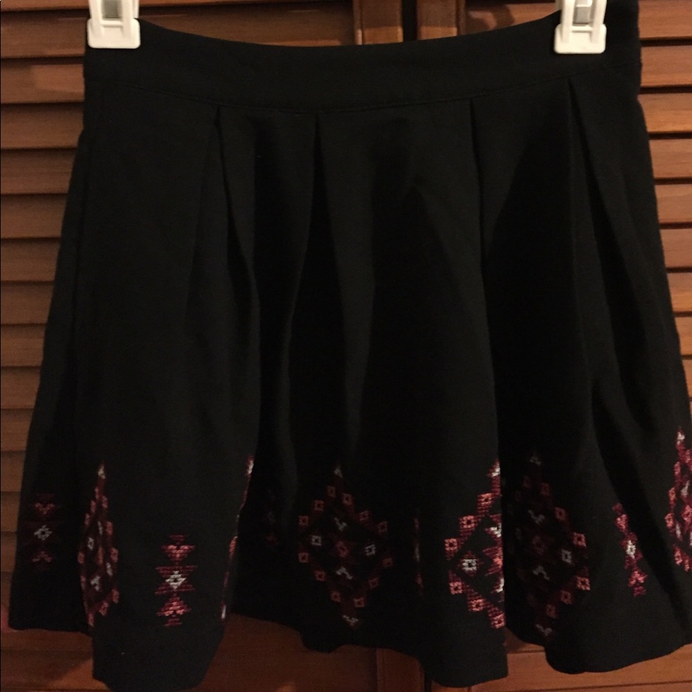 Stitched black skirt