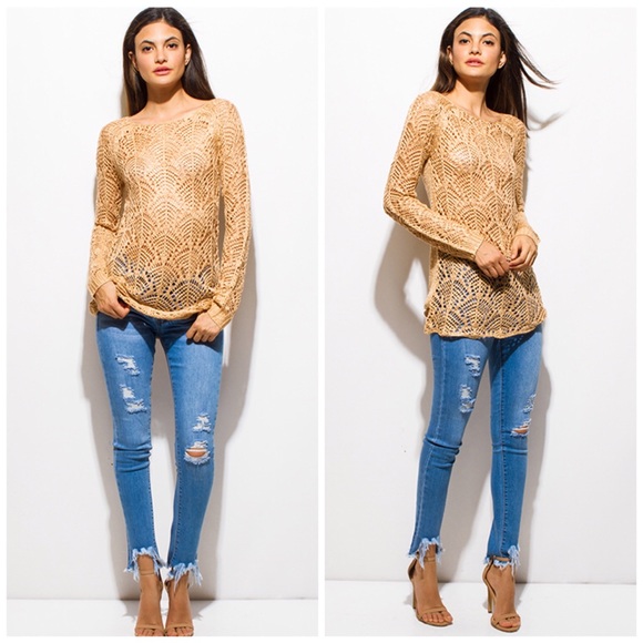 5⭐️ Selena - Elegant Boat Neck Crocket Sweater - Picture 4 of 8