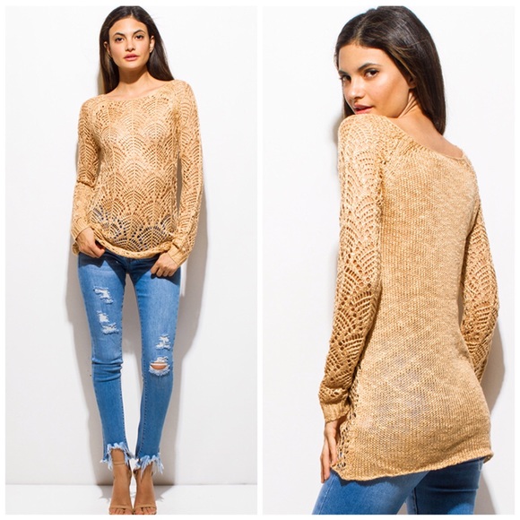 5⭐️ Selena - Elegant Boat Neck Crocket Sweater - Picture 2 of 8