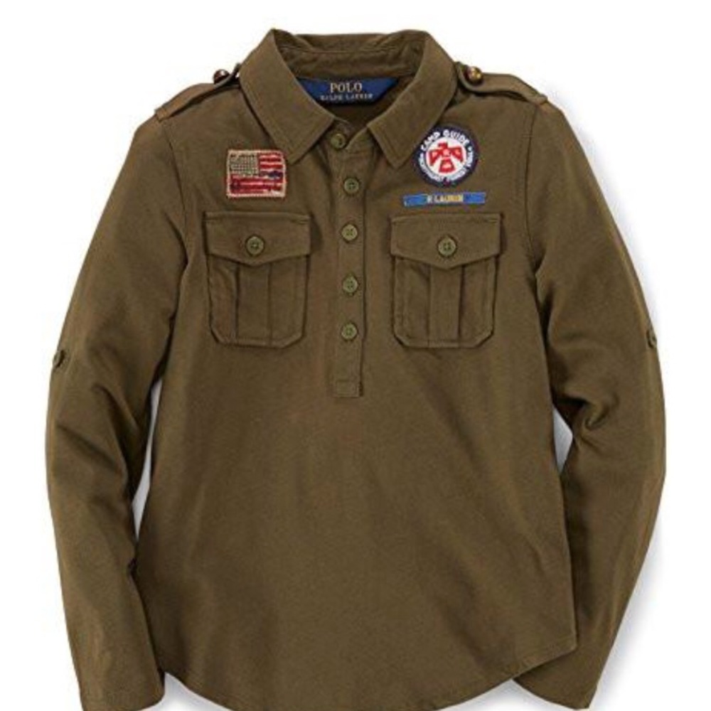 Polo Girls Long Sleeve Defender Military Top Shirt