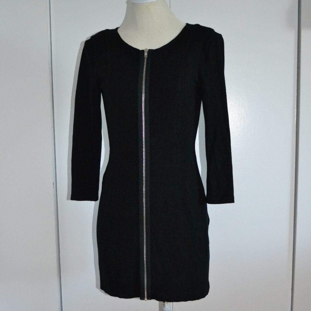 Theory black 3/4 sleeve dress