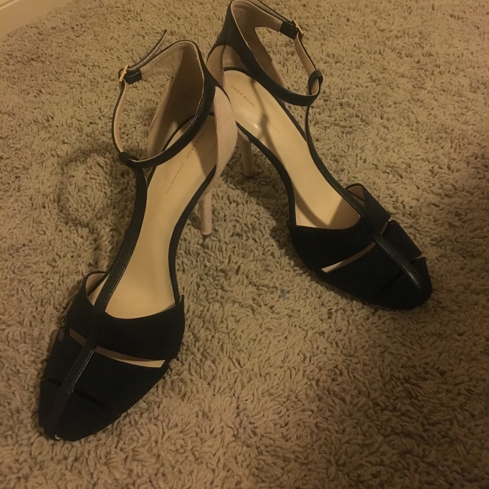 Zara Two Toned Caged Heels