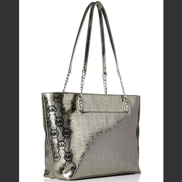 Michael Kors Handbags - Michael Kors Jet Set Chain Tote - Metallic Cocoa