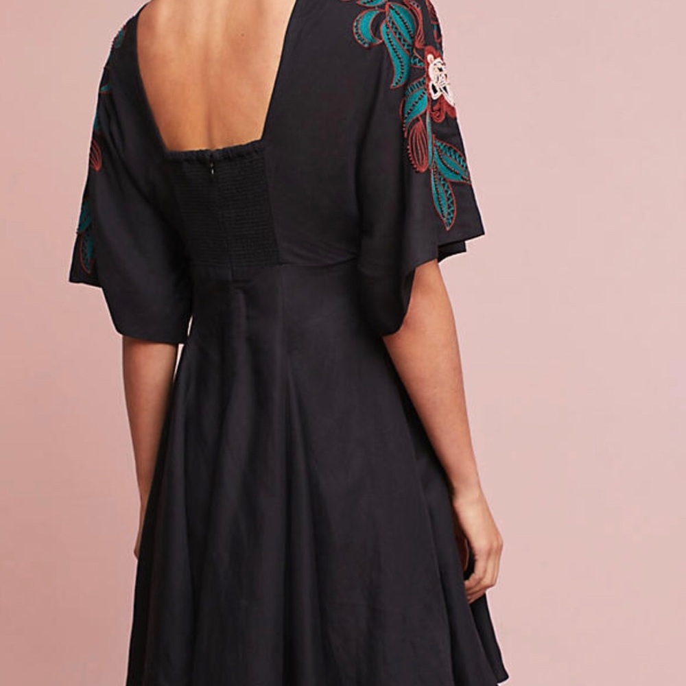 Feather Bone by Anthro Priscilla Embroidered Dress - Picture 2 of 6