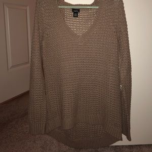 Tan V-neck Rue-21 Sweater