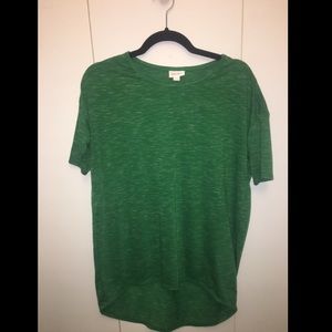 LuLaRoe XXS Green Irma Shirt