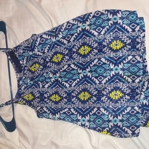 This blue and green flowey top