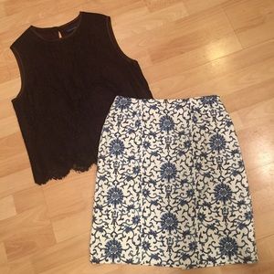 Ralph Lauren modified A-line skirt