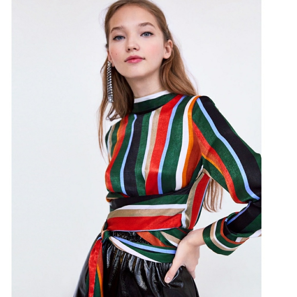 NWT Multicolored Striped Top