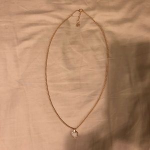 Kendra Scott Teo Long Pendant Necklace White Drusy