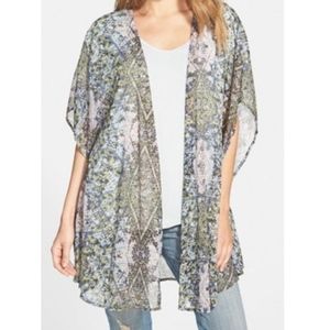 Sun & Shadow printed Kimono