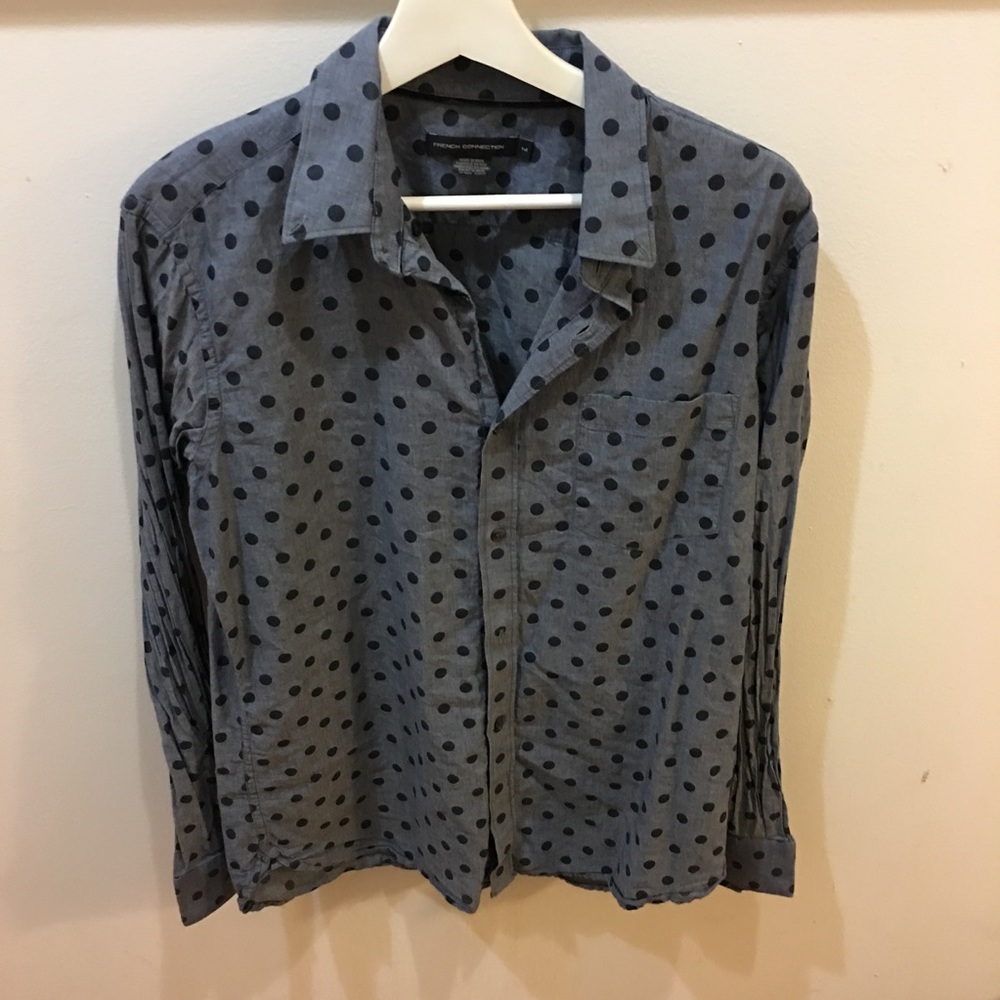 Causal dot patterned shirt