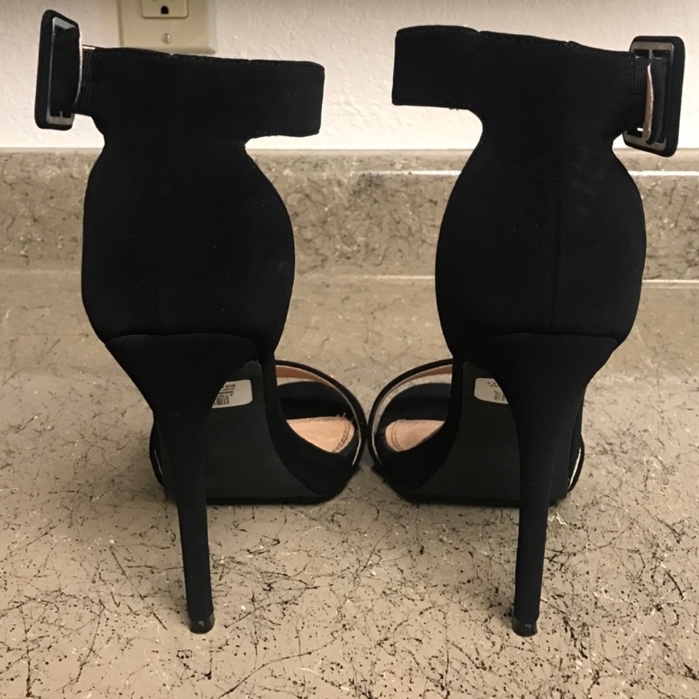 Black trendy heels
