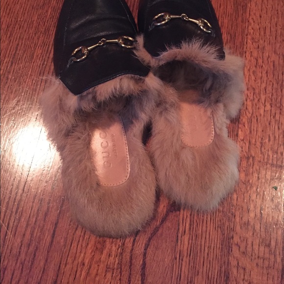 Gucci Princetown Fur Slippers - Picture 2 of 8