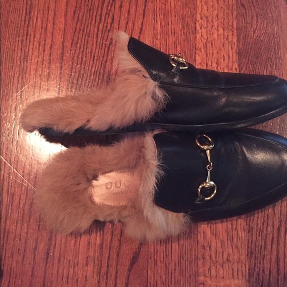 Gucci Princetown Fur Slippers - Picture 4 of 8