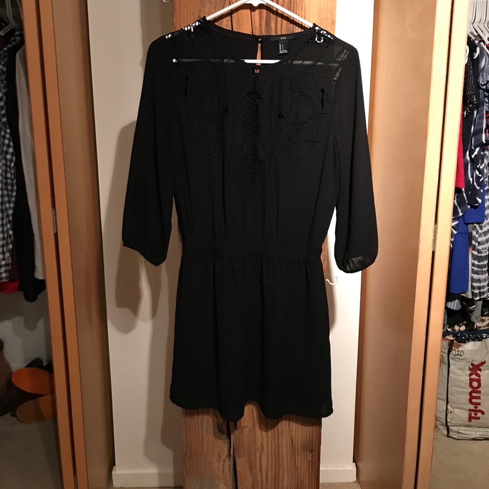 Forever21 Black Drop Waist Dress Size S