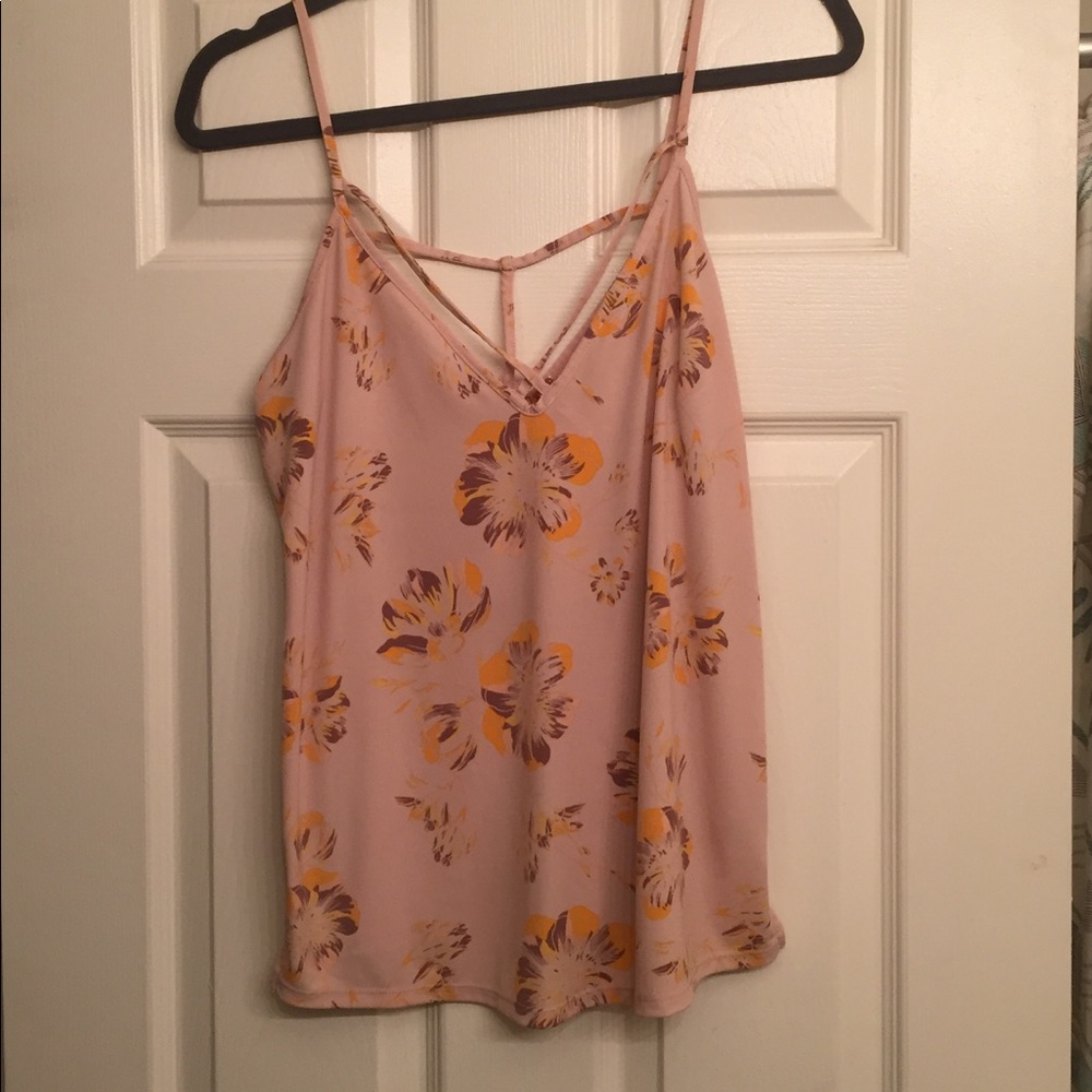 Flirty Free People Strappy Floral Cami