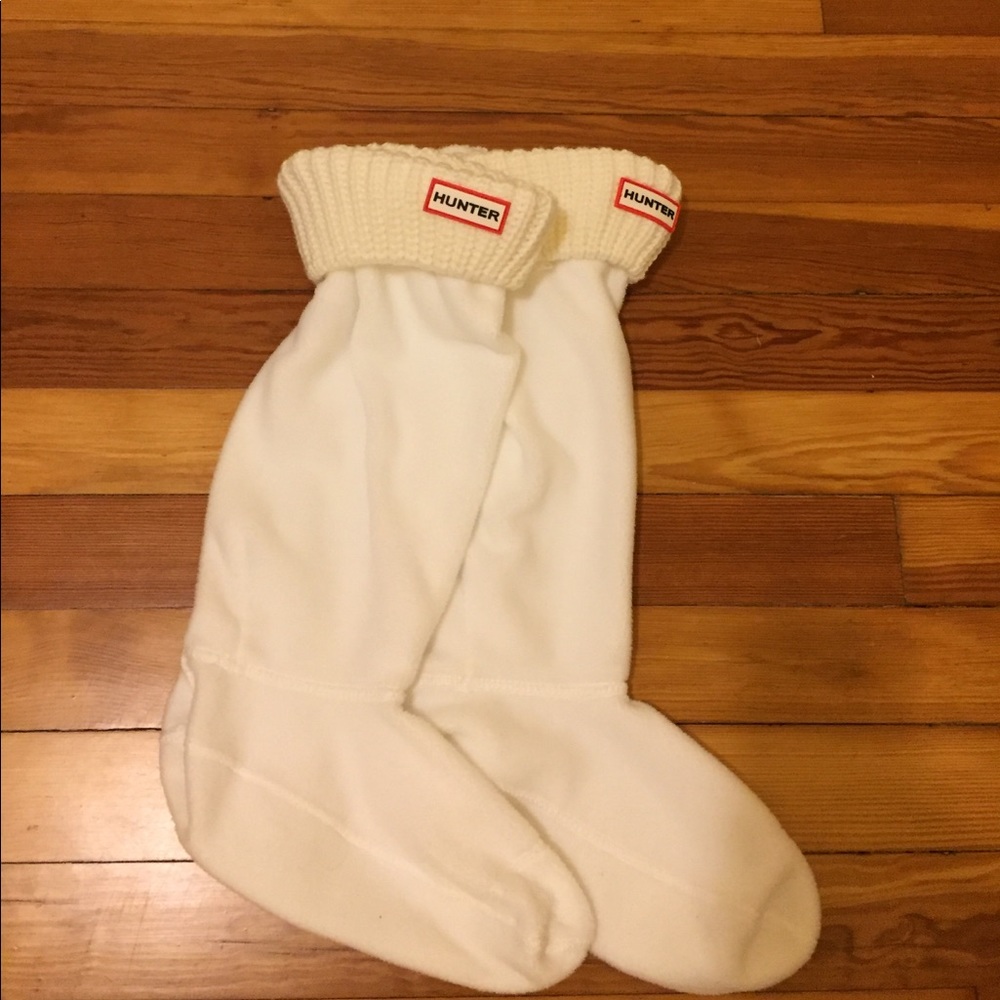Cable knit Hunter boot socks, Size L EUC