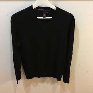 Black v-neck sweater