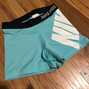 Tiffany Blue Nike Pro Spandex