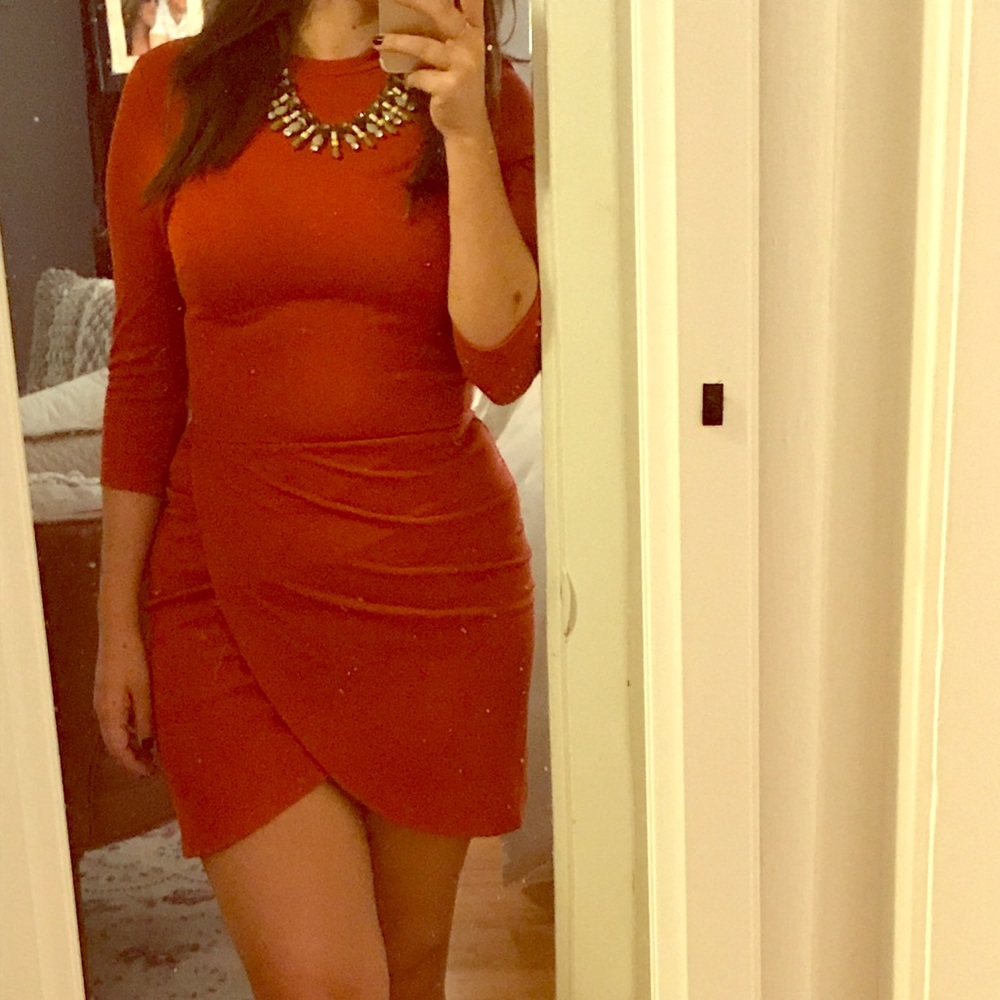 Topshop Burnt Orange Mini Dress