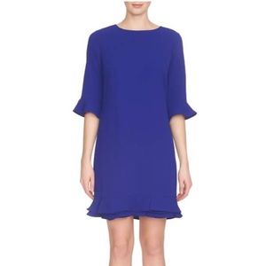 CECE Ruffle Sapphire Shift Dress