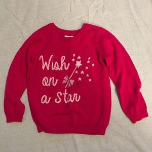 Girls Pink "Wish on a Star" Sweater