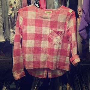 High-low Cloth & Stone linen shirt