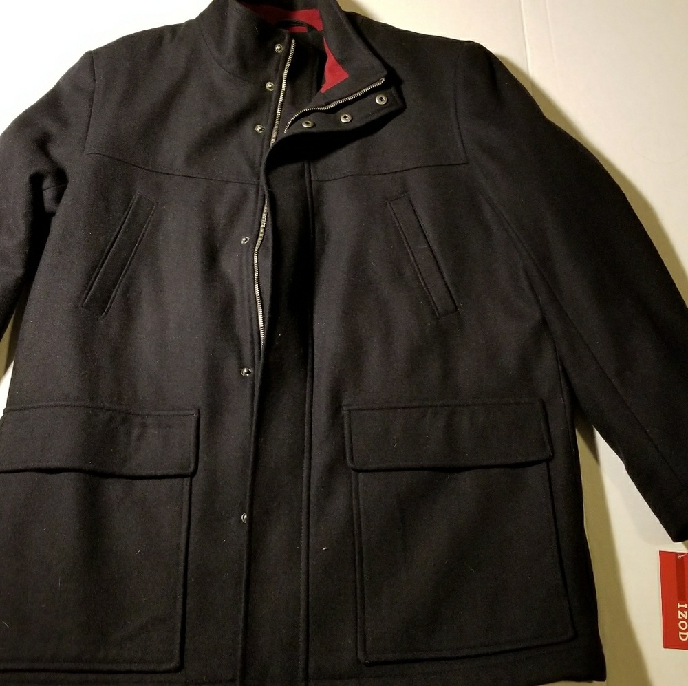 NWT IZOD Midnight Peacoat