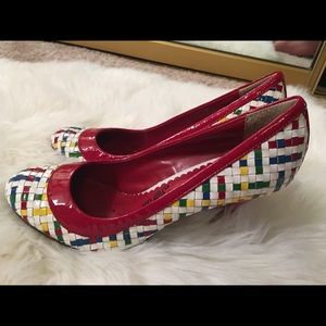 Multi Color Weave Heels