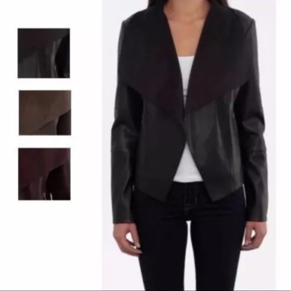 FAUX LEATHER DRAPE JACKET by BAGATELLE - Picture 7 of 7