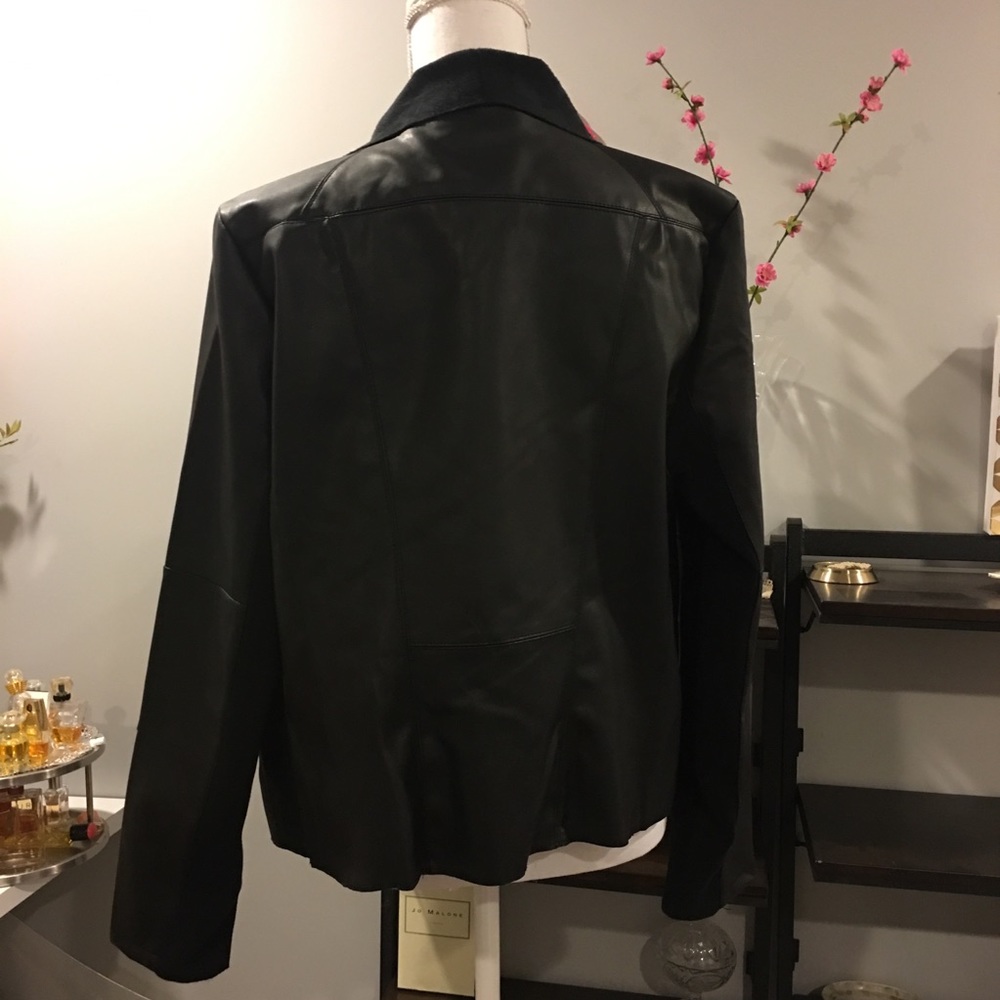 FAUX LEATHER DRAPE JACKET by BAGATELLE - Picture 5 of 7