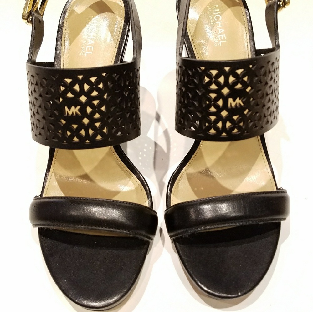 Michael Kor's Emblem Wedges Wooden Heel