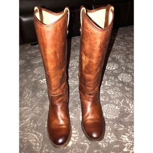 Frye Melissa Button Riding Boot Cognac 7.5