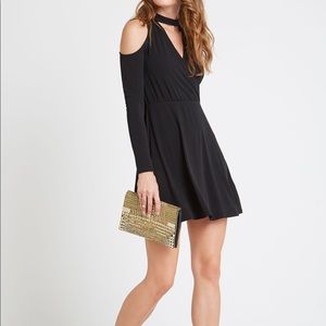 Peep Shoulder Choker Dress