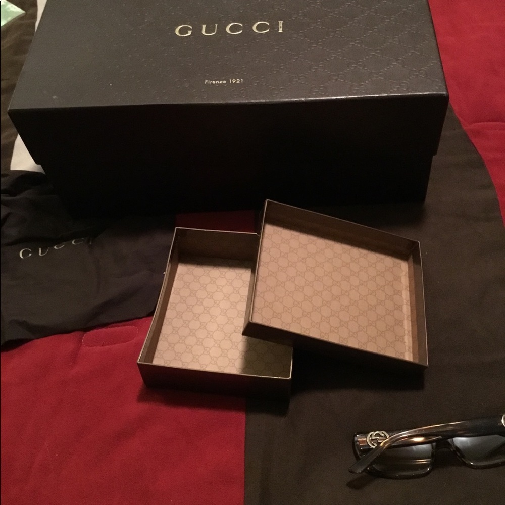 2 Gucci Boxes (14.25x8x5") (5.5x4.5x1.5")