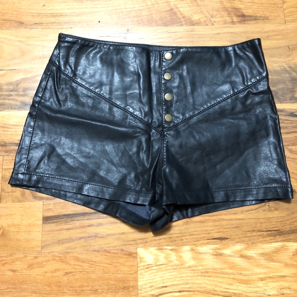Urban Outfitters Faux Leather High Shorts 8