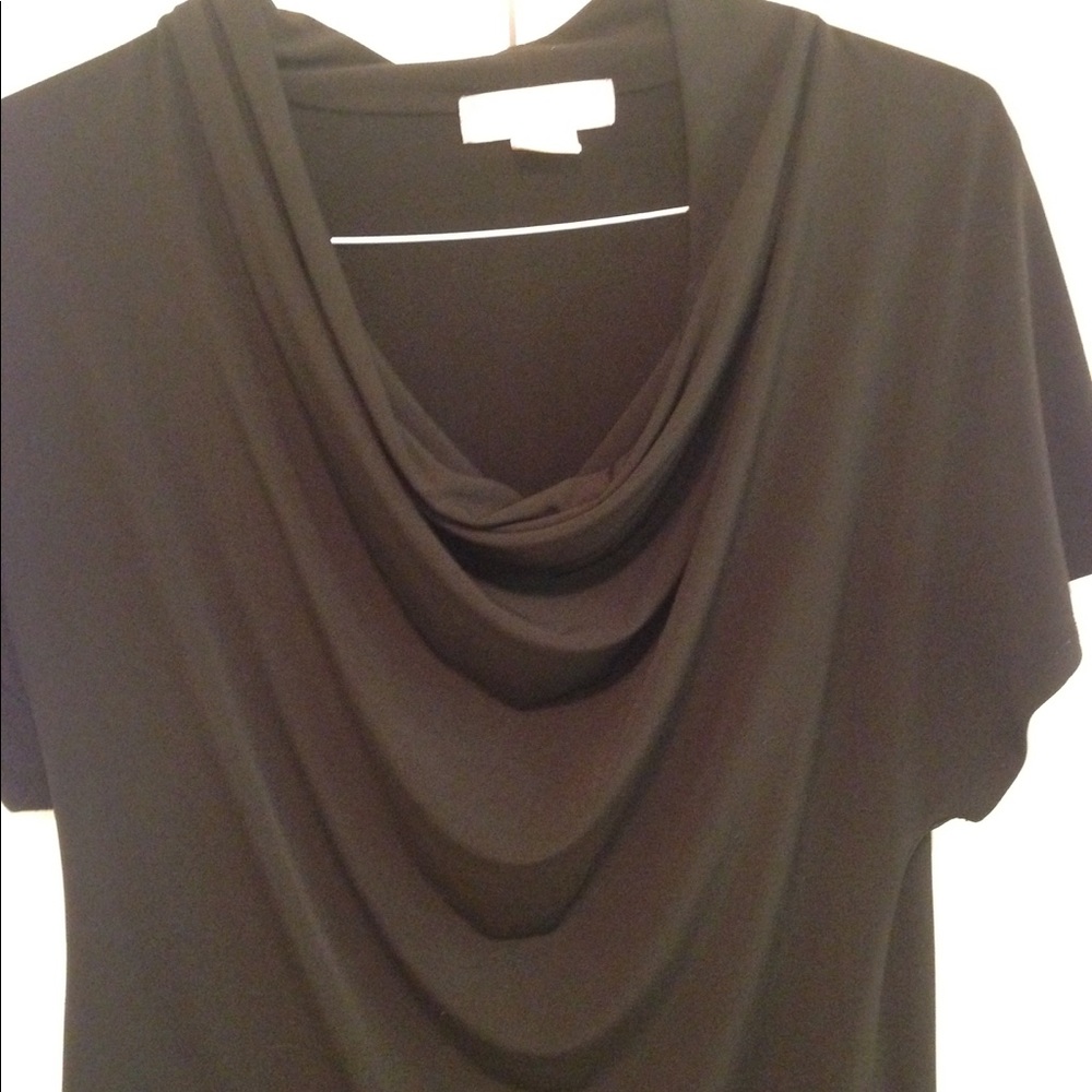 Black micheal kors drape shirt