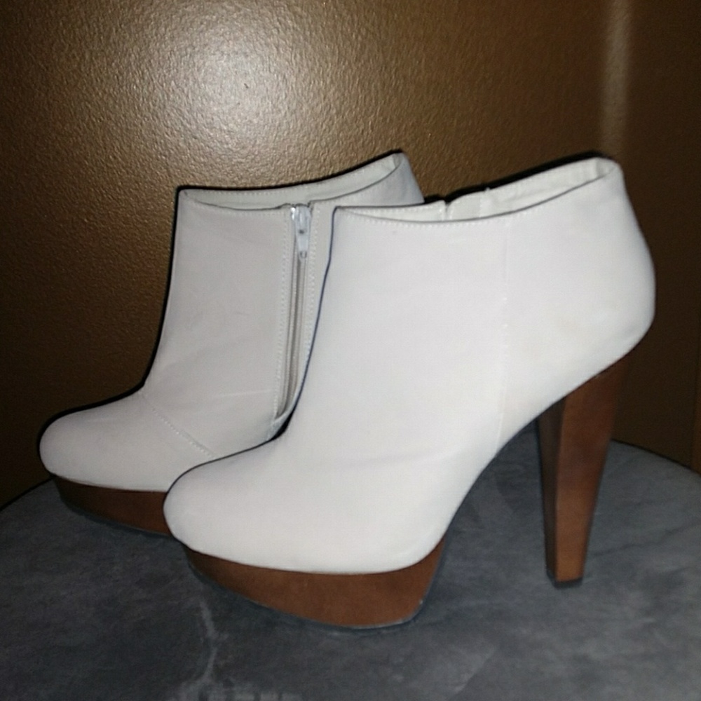 White Heeled Booties