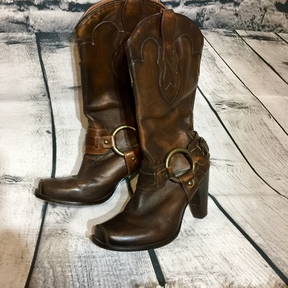 $$ SOLD$Justin fashion leather distressed boot 8.5 - Picture 3 of 8