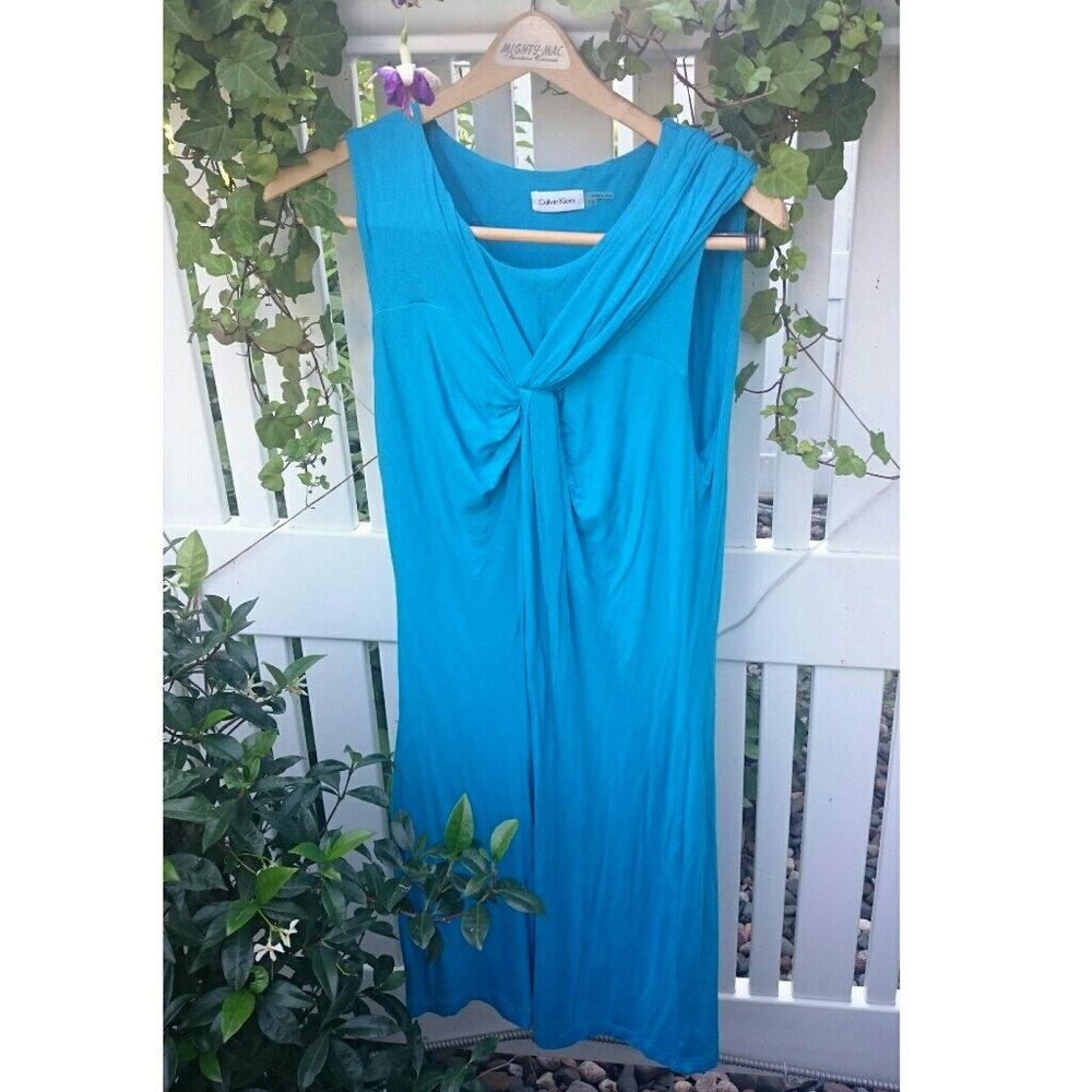 Aqua T-shirt dress