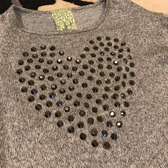 Gray Heart Sweater by Kiddle - Picture 2 of 4